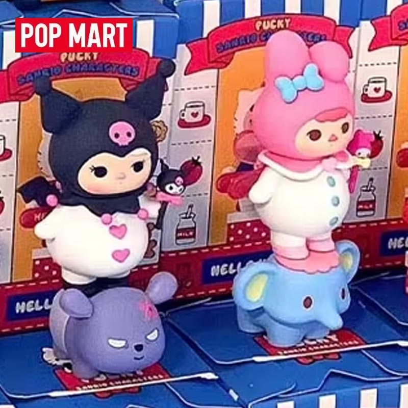 Model Kit Anime Girl - POPMART パッキー サンリオキャラクターシリーズ 本物のブラインドボックスおもちゃ ミステリーボックス ドール