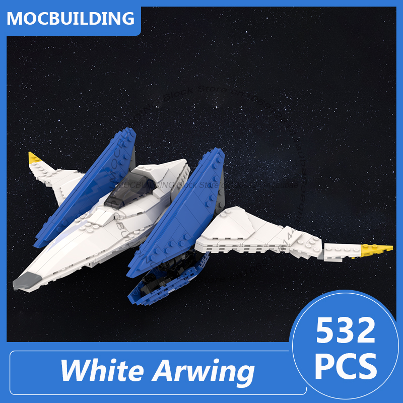 Model Kit Fantasy - ホワイトアーウィングモデル MOC ビルディングブロック DIY 組み立てレンガスペースディスプレイコレクション創造的な教育玩具ギフト 532