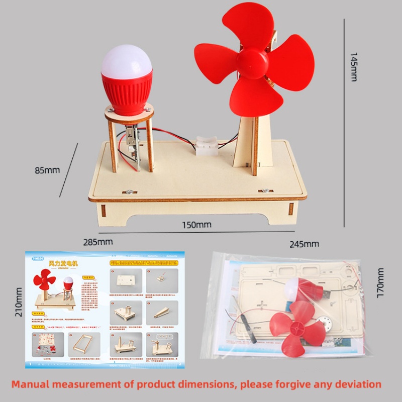 DIY 木製風力タービンモデル子供の科学おもちゃアセンブリ蒸 - Model Kit Fantasy のレビューと価格