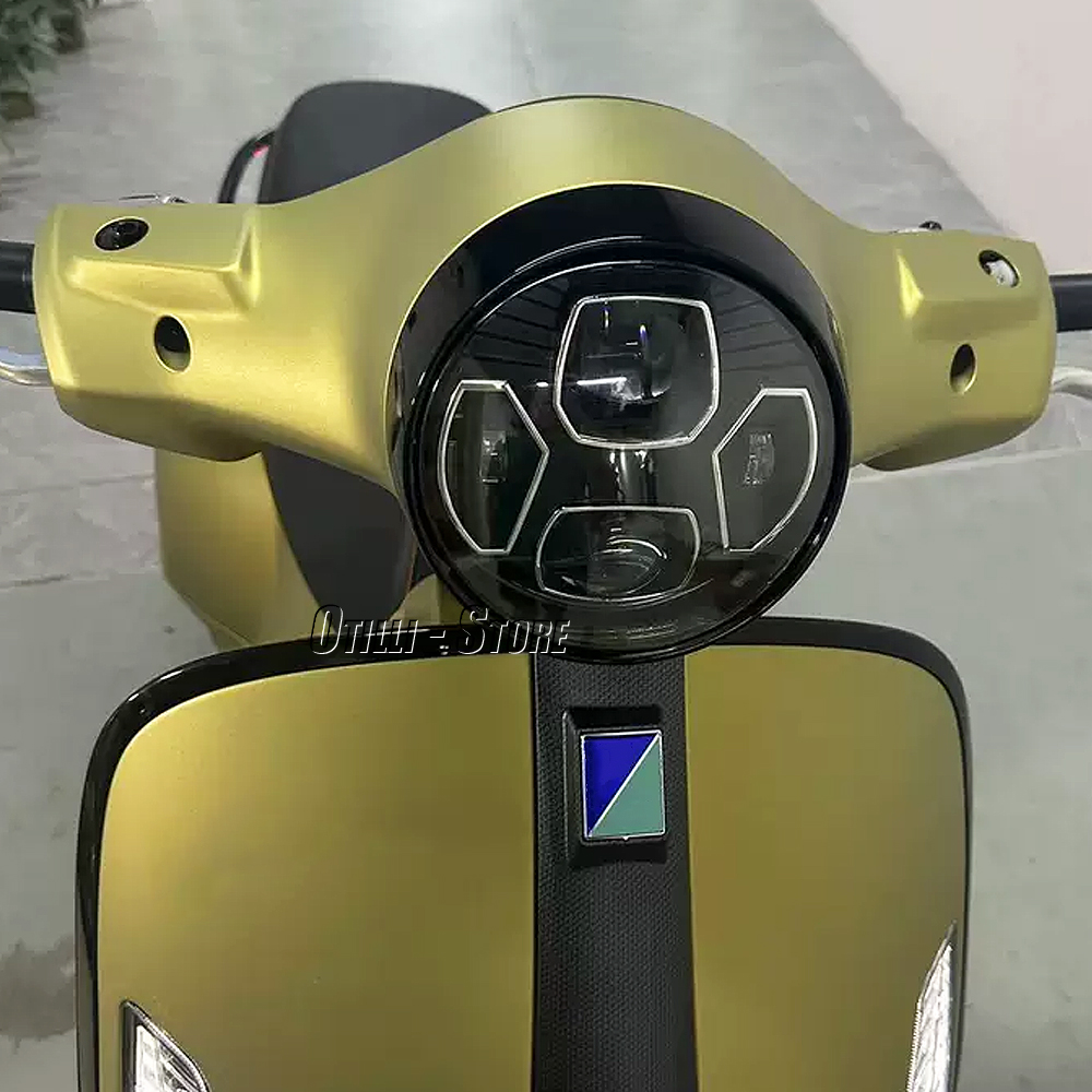 ベスパ用ラウンドLEDヘッドライトキット,黒とクロム,オート - Model Kit Vespa のレビューと価格