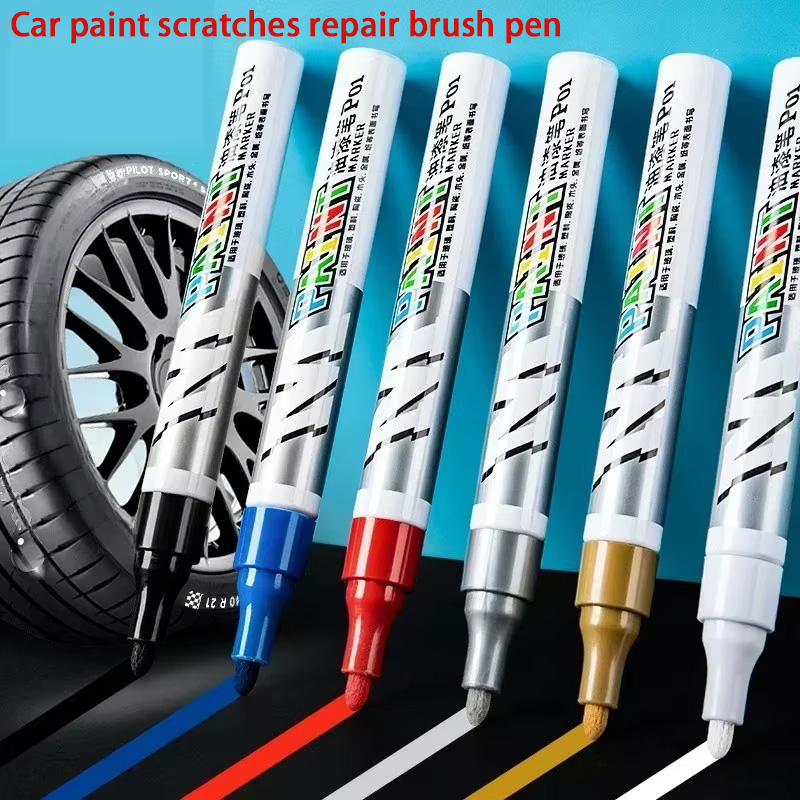防水車用塗料傷修復ブラシペン 自動車用黒白銀赤 - タイヤト - Paint Model Kit のレビューと価格